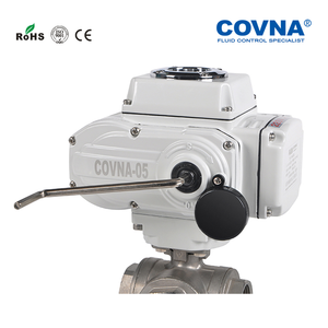 วาล์วบอลไฟฟ้าแรงดันสูงพิเศษ Covna Manufacture DN25 1 นิ้ว AC220V สแตนเลส 3 ทาง เกลียว - Product Image 2