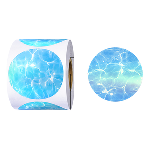 Etiqueta Adhesiva Transparente Holográfica Termosensible de Diseño Personalizado, Rollo de Etiquetas Cosméticas Impermeables Irregulares, Marca de la <span class=keywords><strong>Empresa</strong></span> - Product Image 4