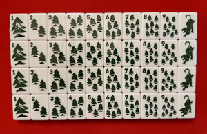Fichas de Mahjong de Cristal Acrílico Rojo Americano Moderno de Lujo, Fichas de Mahjong Let's Go Tigers, 160 Piezas para Entretenimiento - Product Image 6