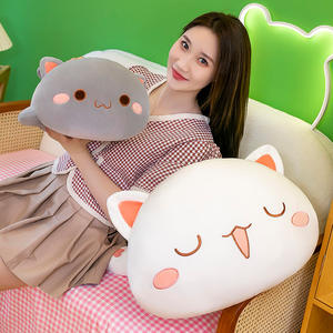 Boneka Kucing Anime Plushie Katun Peach Berkualitas Tinggi Custom untuk Anak-Anak, Teknik Cuci, Isi PP, Kucing Lucu, Hadiah Ulang Tahun, Bantal - Product Image 2