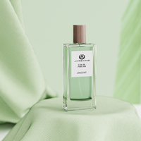 [Usine personnalisée] Bouteille de parfum en verre dépoli vide de luxe 100ml bouteille de parfum rectangulaire claire