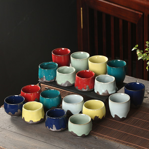 Taza de Café de Porcelana Vintage con Esmalte de Goteo de Aceite, Apta para Microondas y Lavavajillas, Regalo Empresarial para Uso en el Hogar, Restaurantes y Hoteles - Product Image 1