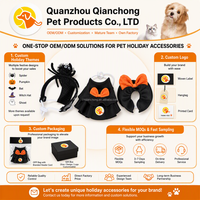 Vêtements personnalisés pour animaux de compagnie : Costume d'Halloween pour chat et chien, Bandeau araignée, Col à volants, Nœud, Tenue de cosplay pour chiot et chaton, Vente en gros OEM
