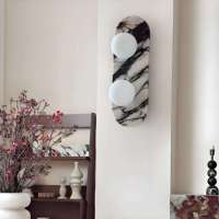 Applique murale en pierre naturelle Club Hôtel Salon Applique murale en marbre Rétro français Villa Escaliers Applique murale Deluxe Couloir Lumière