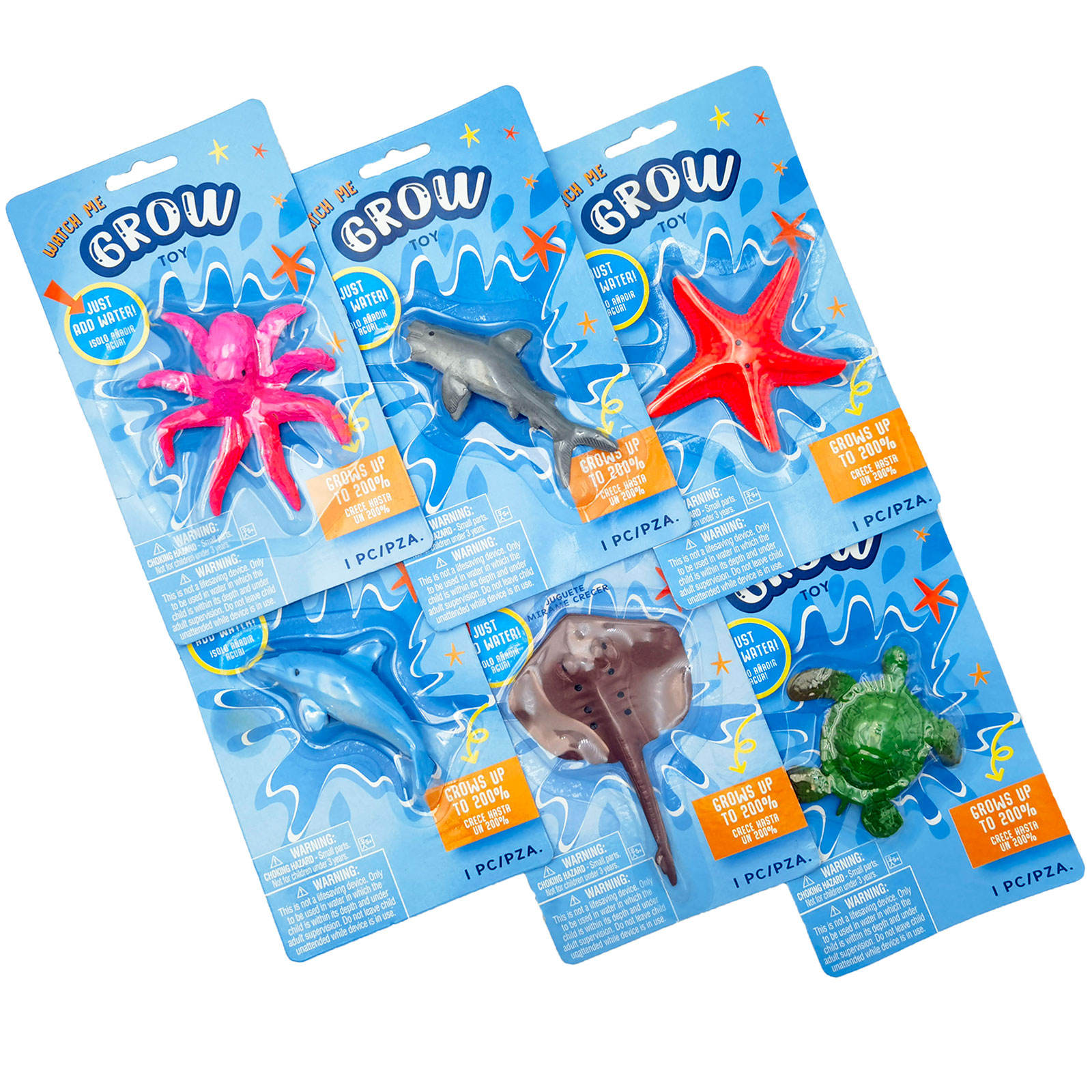 Animales Marinos Que Crecen En Agua – Set De 4 Juguetes De EVA Para Aliviar El Estrés, Ideales Para Niños Con TDAH, Autismo O Ansiedad, Regalo Perfecto Para Navidad Y Cumpleaños