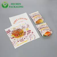 Sac en papier kraft avec avantage sulfurisé Sacs à sandwich doublés d'aluminium pour hamburger restauration rapide avec logo personnalisé