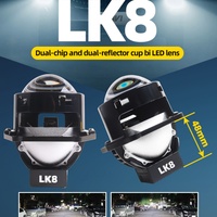 Phare à lentille de projecteur bi-LED Sanvi super lumineux, 3 pouces, 60W, 12V, 52W, nouveau, 6000K, couleur EL, pour utilisation automobile