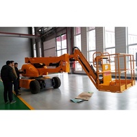 Plateforme élévatrice mobile électrique à ciseaux hydraulique Vestil, capacité de travail en hauteur fixe 10m-18m 300Kg, avec stabilisateurs et commande à bouton-poussoir 1