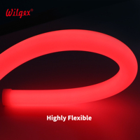 30mm 360 °   Silicone Neon Flex IP65 RGB 2x108LEDs/m, 5,56 cm, découpable, pliable 3-5 cm pour structure de mur d'escalade de terrain de jeu