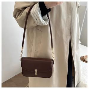 Sac à main en cuir PU imperméable à motif géométrique pour femme, collection 2025, avec fermeture éclair et fermoir, doublure en cuir véritable, toutes saisons - Product Image 4