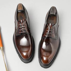 Men's Retro Kangaroo-Inspired Japanese Low-Top Office Career Lightweight Anti-Slip Breathable Patchwork Loafers <b>Pointed</b> <b>Toe</b> - Product Image 1