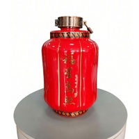 Un nouveau type de jarre à vin chinoise pour le stockage du Baijiu, jarre à vin rouge de 2500 ml, bouteille pulvérisateur de lanterne rouge