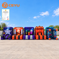 Ceyu Halloween Jeux gonflables de carnaval : Ensemble de défi de stand de lancer effrayant pour festivals, locations de fêtes et divertissements événementiels
