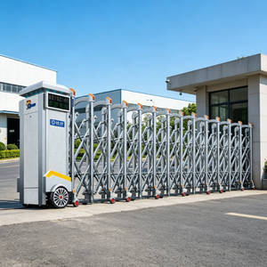 Puerta Retráctil Automática de Acero Inoxidable a Precio de Fábrica, Puerta Plegable Automática para Apartamentos, Exteriores y Escuelas - Product Image 1