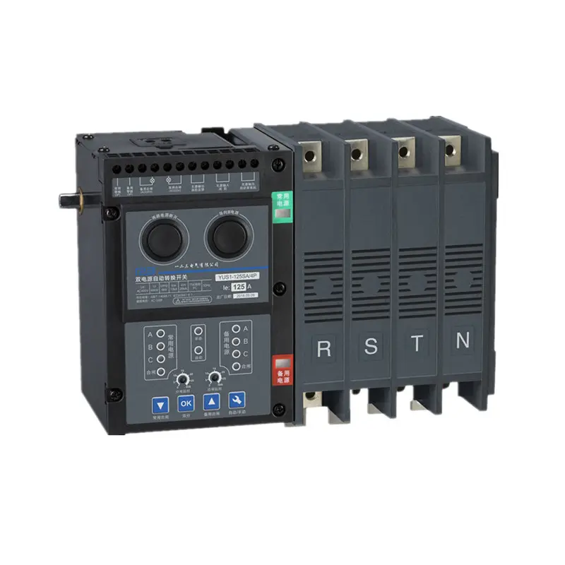 Guangzhou-3 Fase doble voto 250 Amp ATS interruptor de transferencia automática 250A PC 1 Set Ycq9m Pengendali modelo de Led Ac 220v 3 p 4p Ats Ac Sa