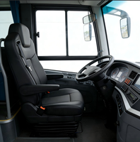 Asiento de suspensión neumática de lujo de cuero para camiones de servicio pesado al por mayor, asiento de conductor OEM personalizado para semirremolques
