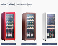 Réfrigérateur à compresseur 60L Armoire à vin en bois Congélateur Commercial Mini Glacière Réfrigérateurs Bar