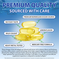 Itawel Marque Privée Sans Gluten Soutien Immunitaire 4200mg Huile de Poisson Oméga-3 Capsules Molles Soutien Cœur & Cerveau