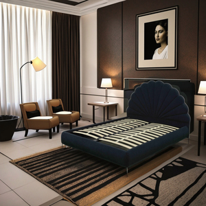 Phong Cách Châu Âu Giường Đôi Khung Chất Lượng Yên Tâm Nữ Hoàng Vua Đầy Đủ Lưu Trữ Bọc Giường Thoải Mái Có Thể Điều Chỉnh Up-Bao Gồm Giường - Product Image 6