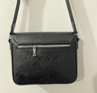 Nouveau Sac Messager Bandoulière Carré Vintage Personnalisé pour Homme en PU Imperméable avec Fermeture Éclair en Polyester