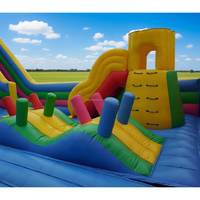 Château sautant gonflable avec toboggan Trampoline gonflable en PVC City Park Bouncy House Moonwalk Aire de jeux pour enfants et adultes
