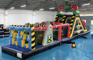 Parcours d'obstacles gonflable à thème toxique de qualité commerciale en PVC robuste pour enfants et adultes, idéal pour la <span class=keywords><strong>location</strong></span> de fêtes et les événements de team building - Product Image 4