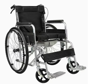 Andador Plegable de 4 Ruedas con Asiento Inodoro, Ayuda para la Movilidad de Ancianos, Personas <span class=keywords><strong>Mayores</strong></span> y Discapacitados, Cuidado <span class=keywords><strong>en</strong></span> el Hogar y Rehabilitación - Product Image 2