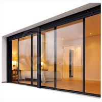 Puertas Corredizas de Patio de Vidrio con Bisagras de Piso, Modernas y Elegantes, de Aleación de Aluminio