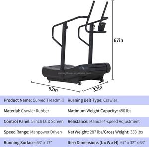 Tapis de course mécanique manuel incurvé Instring Air Runner Curve pour la maison et la salle de sport – Équipement de fitness professionnel - Product Image 3