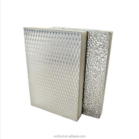 Panel Saluran Udara Berinsulasi PUR Tahan Api, Lembaran Aluminium, Panel Saluran Busa Poliuretan Kaku, Saluran Udara Alu.Plate, Papan Saluran HVAC PID