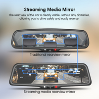 Car DVR Dash Cam Dual Channels 9,66 Inch 1080P Car Camera Recorder con soporte OEM