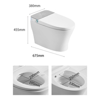 Articles sanitaires automatiques Toilettes intelligentes avec télécommande Bol en céramique Noir Salle de bain Wc Toilettes intelligentes intelligentes