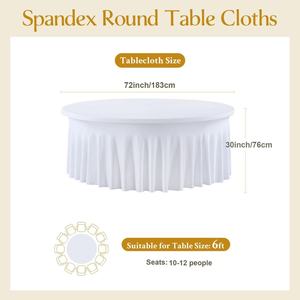 Nappe plissée élastique en polyester tissé multicolore pour la maison, les mariages, les banquets et la décoration d'événements (vente en gros) - Product Image 4