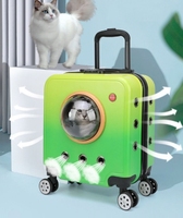 Valise de transport pour animaux de compagnie en gros, chariot pliable léger pour chats et chiens, poussette pour animaux de compagnie de bonne qualité