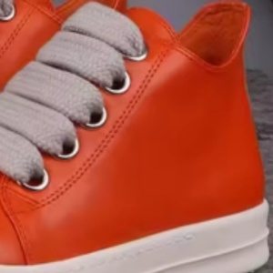 Venta directa de fábrica de zapatos de cuero naranja a la moda con tacones altos, diseño con cordones, punta redonda, zapatos casuales. - Product Image 3