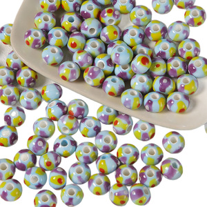 Fábrica de cuentas de cerámica, venta al por mayor, cuentas de cerámica pintadas a mano de colores, materiales de joyería DIY de moda de alta calidad - Product Image 5