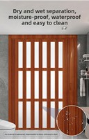 Porte accordéon en PVC durable à prix d'usine, étanche et anti-corrosion, pour intérieur, idéale pour les marchés d'Asie du Sud-Est à forte humidité