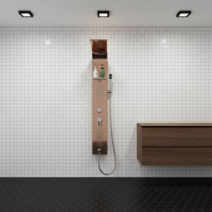 Ensemble <span class=keywords><strong>de</strong></span> douche mural haut <span class=keywords><strong>de</strong></span> gamme en acier inoxydable 304 brossé, très vendu - Product Image 1