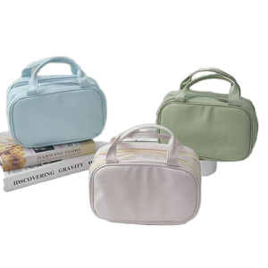 Pochette de voyage pour cosmétiques, légère, vintage, pliable, grande capacité, sac à maquillage à fermeture éclair pour femmes, organisateur de mode de luxe - Product Image 1