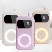 Perceuse à ongles intelligente rechargeable par USB 45000 tr/min, dissolvant créatif pour vernis à ongles avec lumière respiratoire, polisseuse pour lime à ongles