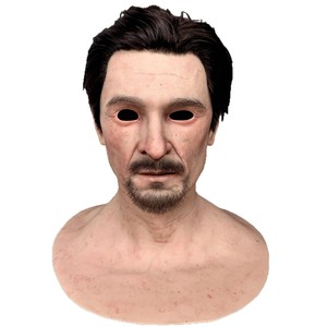 Masque en silicone à tête entière ultra-réaliste à texture de peau humaine pour <span class=keywords><strong>homme</strong></span> aux <span class=keywords><strong>cheveux</strong></span> longs, personnalisé, pour jeux de rôle, simulation, accessoire de maquillage - Product Image 1