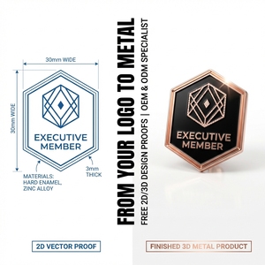 Badge personnalisé en alliage de zinc |   Personnalisation du logo/insigne |   Artisanat en métal émaillé dur pour marque/<span class=keywords><strong>organisation</strong></span> - Product Image 2
