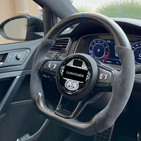 Volant à fond plat en fibre de carbone avec palettes de changement de vitesse magnétiques pour VW Touareg Atlas Teramont SUV pleine grandeur Plug and Play