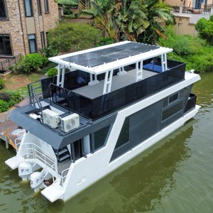 Grande vente Péniche design moderne avec barre de baignoire pour le divertissement fenêtres du sol au plafond avec de superbes vues <span class=keywords><strong>Maison</strong></span> de l'eau flottante - Product Image 2