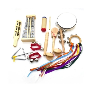 Wholesale 11 Pieces Wooden Orff Percussion Kit Children Rhythm Musical Instrument Set For Preschool <b>Music</b> Class Teaching Aids - Product Image 1