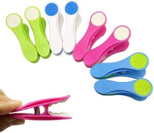 Ensemble de pinces à linge super résistantes et incassables, nouvelle génération, 20 pinces en silicone avec étiquettes pour vêtements sans trace - Product Image 2