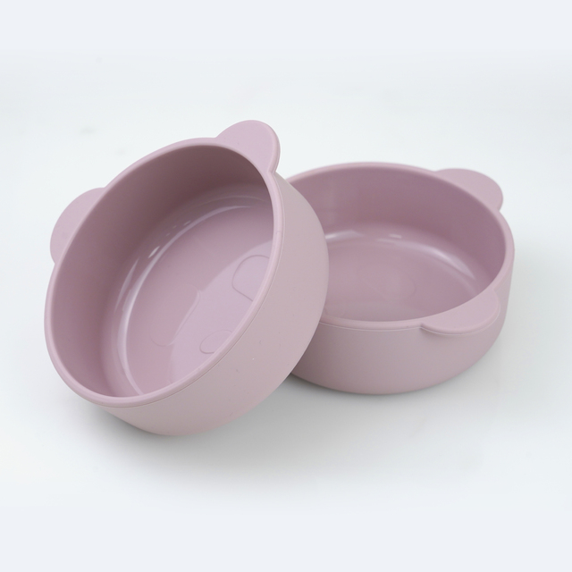 Bear Brand 100% Food Grade Non-toxic Eco-friendly Silicone Baby Feeding Bowl Set with Novelty Design for Dining and Feeding