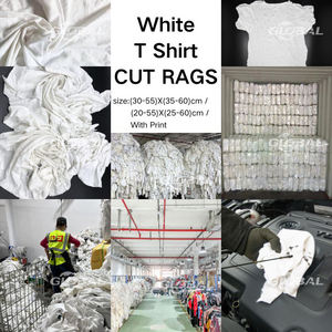 طباعة اللون الأبيض قطع الزى الخرق المسح القماش الأبيض القطن الخرق الصناعية لتنظيف البقع النفطية - Product Image 6