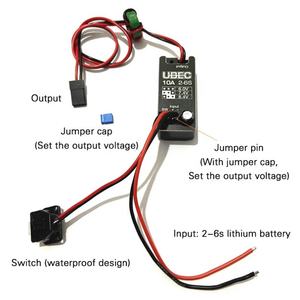Hobbywing-Module BEC <span class=keywords><strong>10A</strong></span> <span class=keywords><strong>UBEC</strong></span> 2-6S 6V/ 7.4V/ 8.4V tension réglable avec coque en métal pour voitures RC - Product Image 4