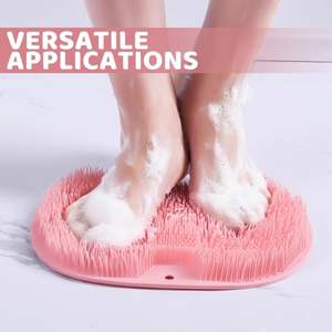Tapis de bain antidérapant à ventouses multiples, brosse douce pour massage des pieds, tapis de salle de bain - Product Image 5